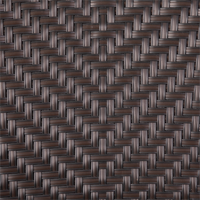 All Weather Commercial Grade PE Rattan Stacking Patio Chairs in Espresso