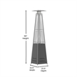 Outdoor Patio Heater - Slate Gray-7.5 Feet Round Steel Patio Heater-42 000 BTU's