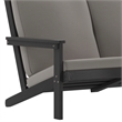 All-Weather Poly Resin Adirondack Loveseat & Cushions - Black/Charcoal