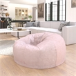 Flash Furniture Oversized Blush Furry Refillable Bean Bag Chair for All Ages