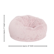 Flash Furniture Oversized Blush Furry Refillable Bean Bag Chair for All Ages