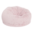 Flash Furniture Oversized Blush Furry Refillable Bean Bag Chair for All Ages