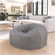 Flash Furniture Oversized Gray Furry Refillable Bean Bag Chair for All Ages