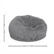 Flash Furniture Oversized Gray Furry Refillable Bean Bag Chair for All Ages