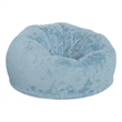 Flash Furniture Oversized Teal Furry Refillable Bean Bag Chair for All Ages