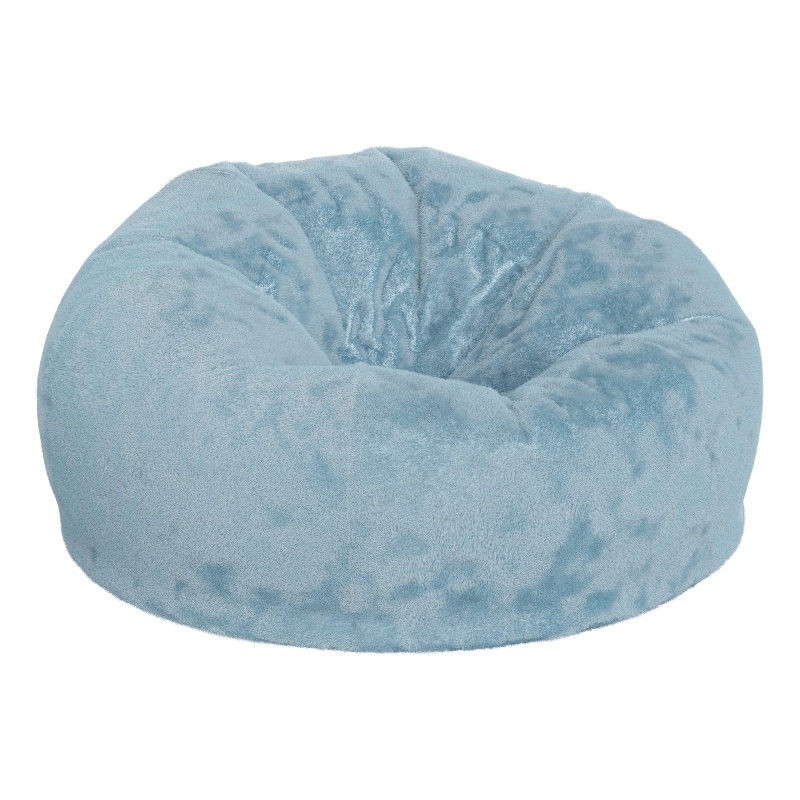 Flash Furniture Oversized Teal Furry Refillable Bean Bag Chair for All Ages