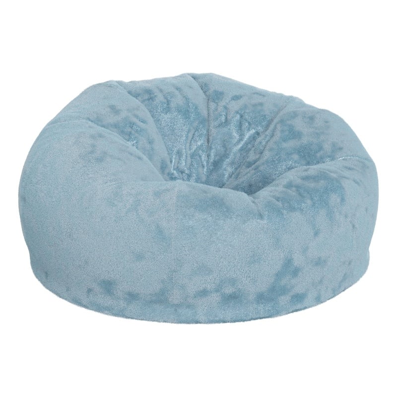 Flash Furniture Oversized Teal Furry Refillable Bean Bag Chair for All Ages