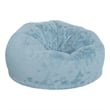 Flash Furniture Oversized Teal Furry Refillable Bean Bag Chair for All Ages