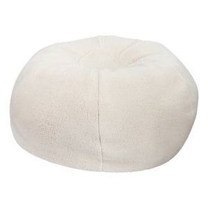 Large Faux Sherpa Refillable Bean Bag Chair for Kids and Teens - Natural