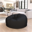 Flash Furniture Oversized Solid Black Refillable Bean Bag Chair for All Ages