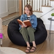 Flash Furniture Oversized Solid Black Refillable Bean Bag Chair for All Ages