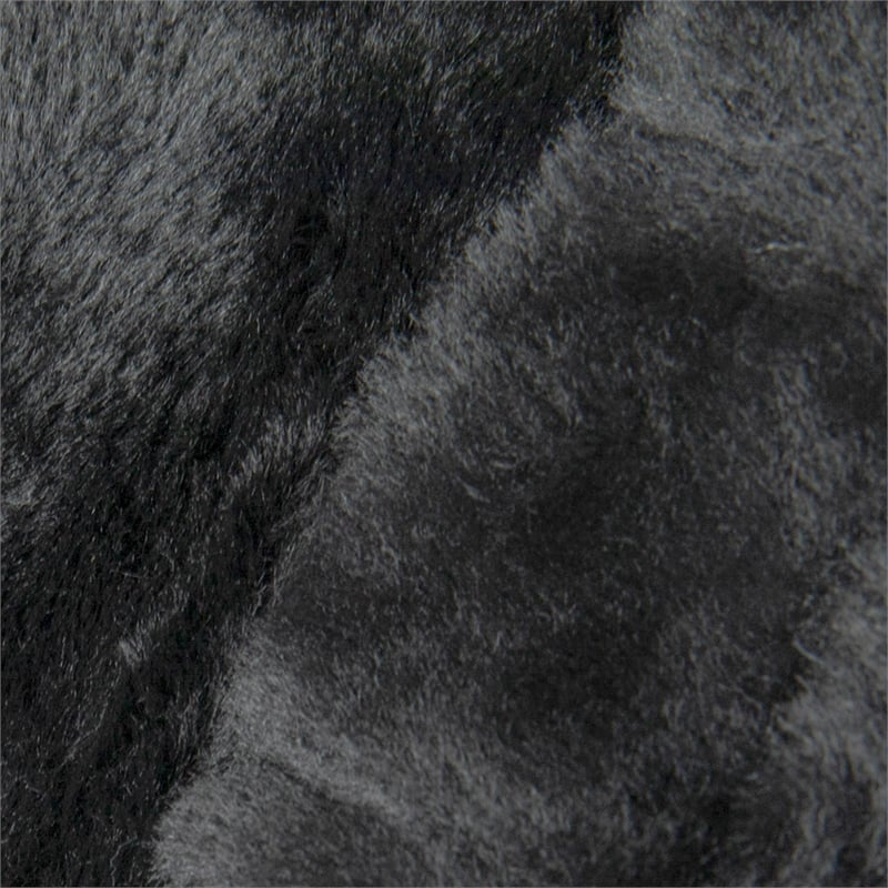 Small Black Furry Refillable Bean Bag Chair for Kids and Teens