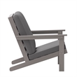 All-Weather Poly Resin Adirondack Loveseat & Cushions - Gray/Gray