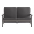 All-Weather Poly Resin Adirondack Loveseat & Cushions - Gray/Gray