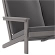 All-Weather Poly Resin Adirondack Loveseat & Cushions - Gray/Gray