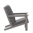 All-Weather Poly Resin Adirondack Loveseat & Cushions - Gray/Gray