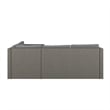 Flash Furniture Indoor/Outdoor Patio Wicker Rattan Sofa and Table Set in Gray