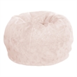 Small Blush Furry Refillable Bean Bag Chair for Kids and Teens