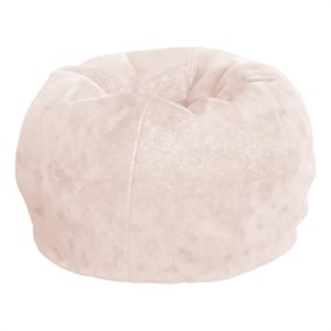 Small Blush Furry Refillable Bean Bag Chair for Kids and Teens