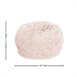 Small Blush Furry Refillable Bean Bag Chair for Kids and Teens
