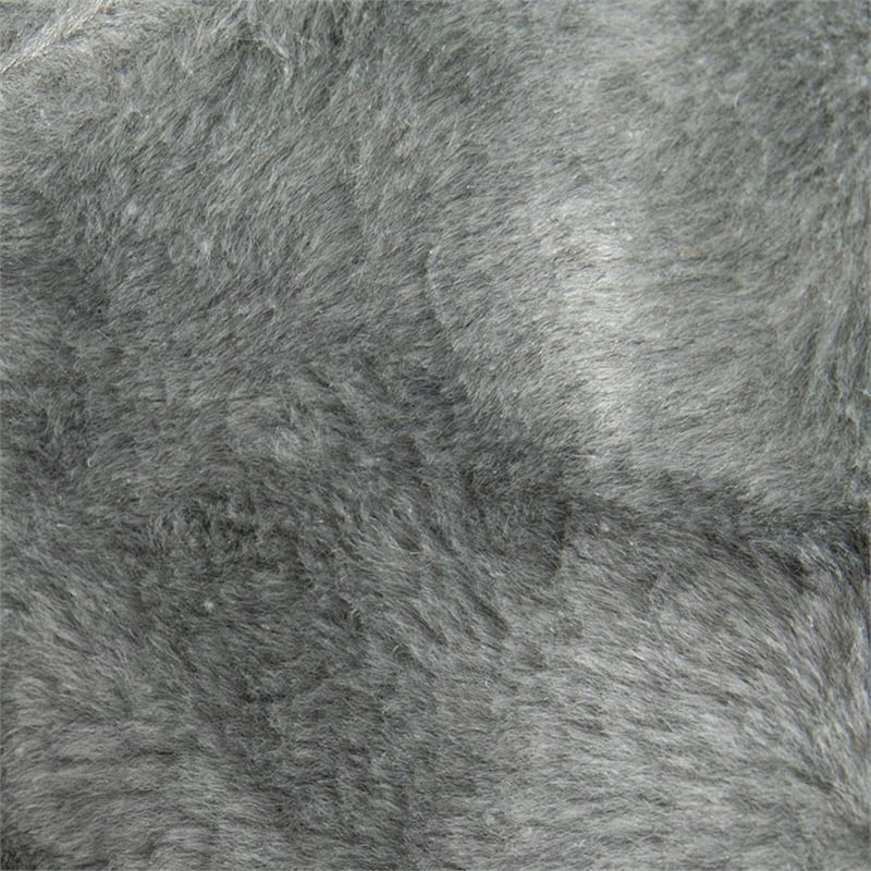 Flash Furniture Small Gray Furry Refillable Bean Bag Chair for Kids and Teens