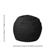 Small Solid Black Refillable Bean Bag Chair for Kids and Teens