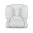 Contemporary Cream LeatherSoft Pillow Back Recliner - Living Room Furniture