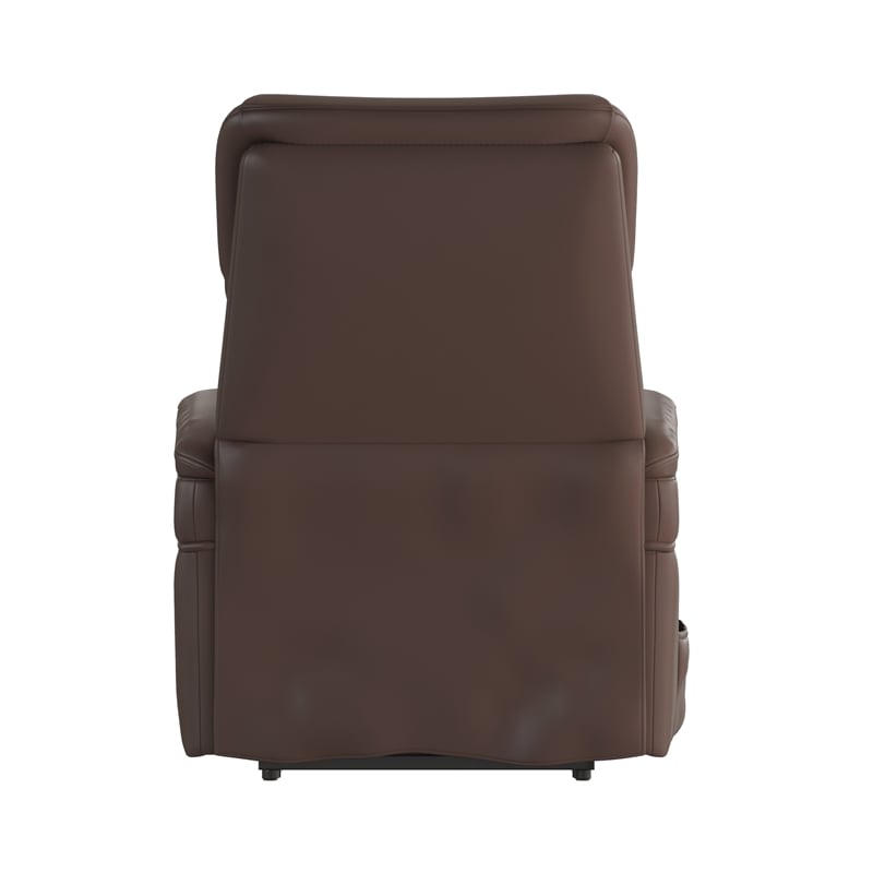 Cognac LeatherSoft Remote Powered Lift Recliner for Elderly - Medical Furniture