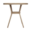 Indoor/Outdoor Commercial Glass Top Bistro Table in Natural/White