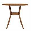 Indoor/Outdoor Commercial Glass Top Bistro Table in Navy/White