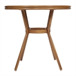 Indoor/Outdoor Commercial Glass Top Bistro Table in White/Gray