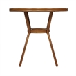 Indoor/Outdoor Commercial Glass Top Bistro Table in White/Navy