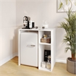 Space-Saving Mini Fridge Organizer Shelf with Cubby Storage in White