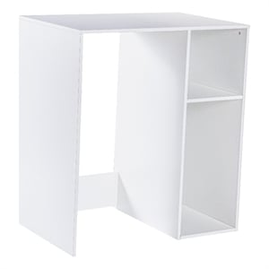 Space-Saving Mini Fridge Organizer Shelf with Cubby Storage in White