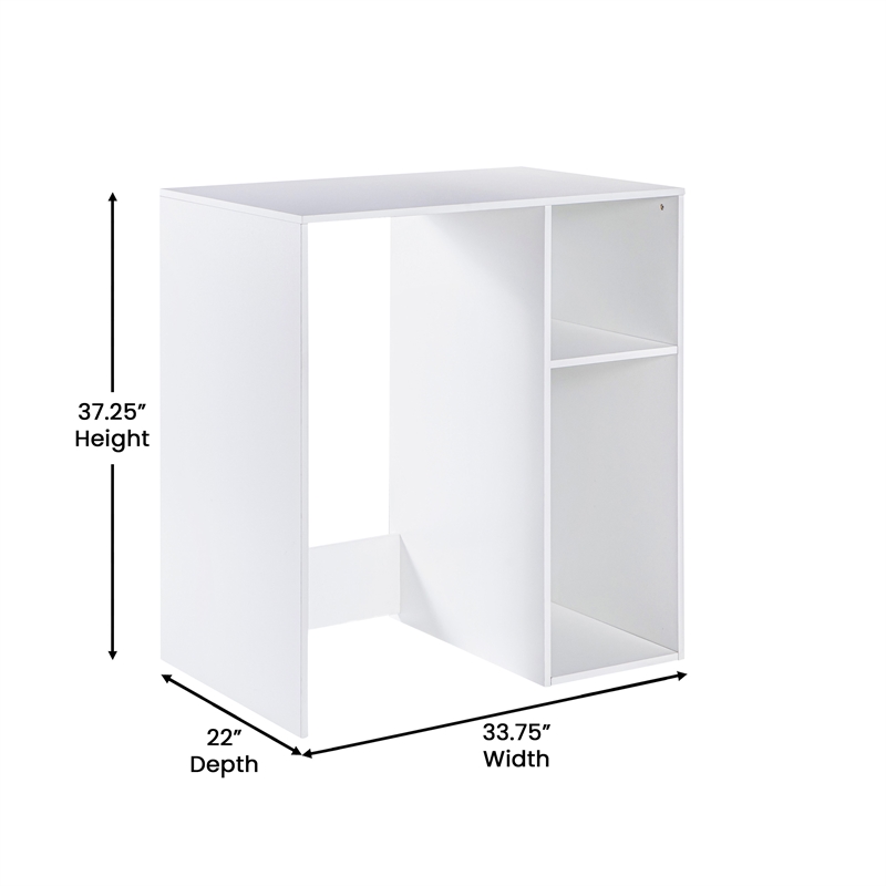 Space-Saving Mini Fridge Organizer Shelf with Cubby Storage in White