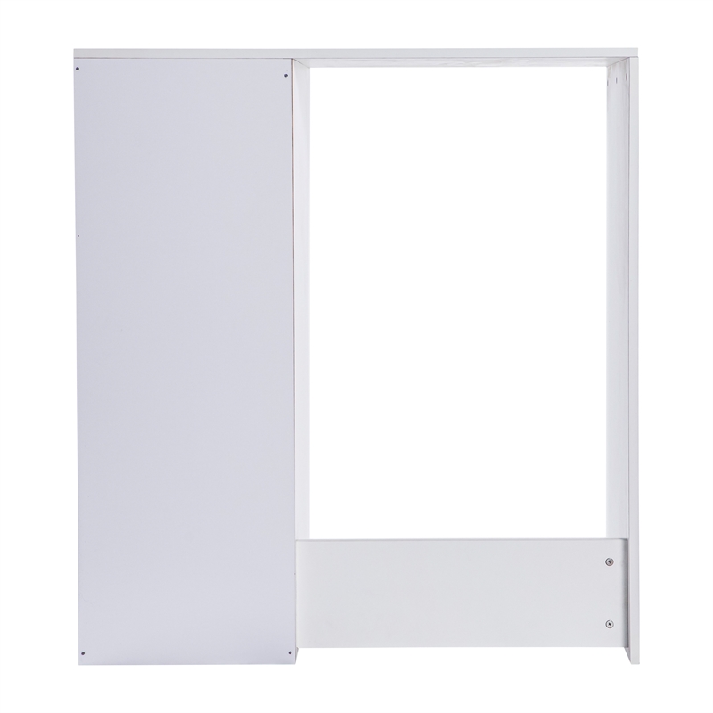 Space-Saving Mini Fridge Organizer Shelf with Cubby Storage in White