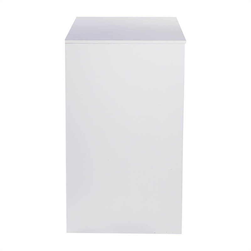 Space-Saving Mini Fridge Organizer Shelf with Cubby Storage in White