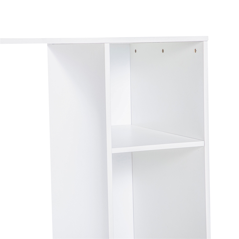 Space-Saving Mini Fridge Organizer Shelf with Cubby Storage in White