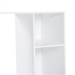 Space-Saving Mini Fridge Organizer Shelf with Cubby Storage in White