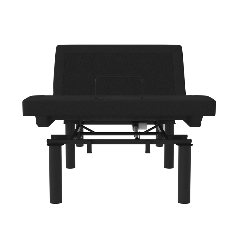Anti-skid Black Upholstered Adjustable Bed Base with Wireless Remote-Twin XL