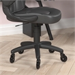 Office Gaming Chair with Skater Wheels & Flip Up Arms - Black LeatherSoft