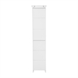 Modern Freestanding Linen Tower with Shelves and Magnetic Close Door - White