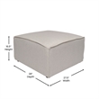 Flash Furniture Contemporary Modular Sectional Sofa Ottoman in Cream Fabric
