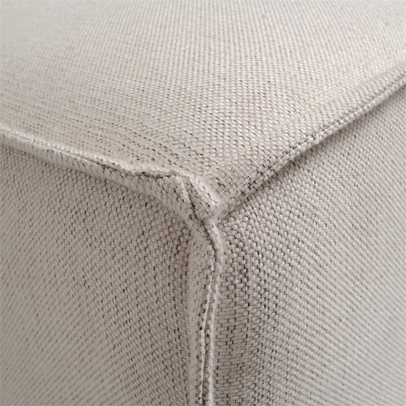 Flash Furniture Contemporary Modular Sectional Sofa Ottoman in Cream Fabric