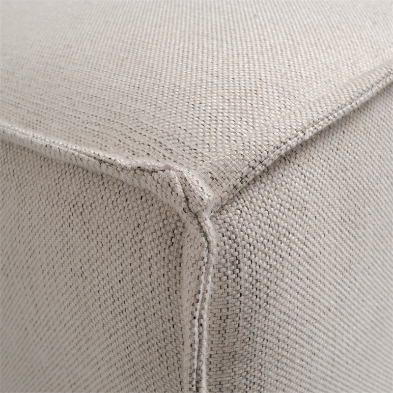 Flash Furniture Contemporary Modular Sectional Sofa Ottoman in Cream Fabric