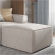 Flash Furniture Contemporary Modular Sectional Sofa Ottoman in Cream Fabric