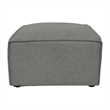 Contemporary Modular Sectional Sofa Ottoman in Dark Gray Fabric