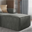 Contemporary Modular Sectional Sofa Ottoman in Dark Gray Fabric