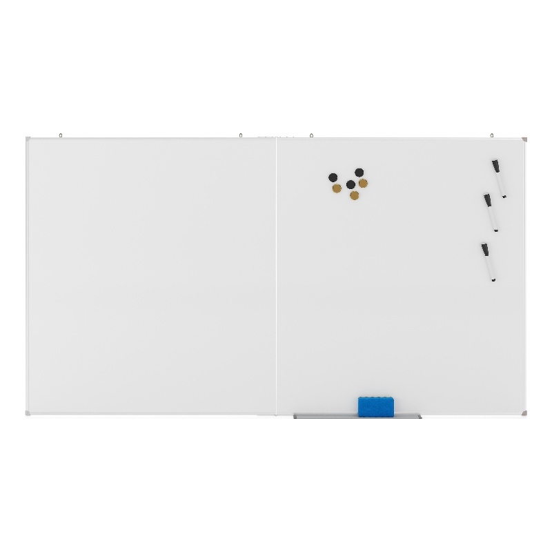 72x40 Aluminum Magnetic Dry Erase Board with Wall Mount Marker Tray