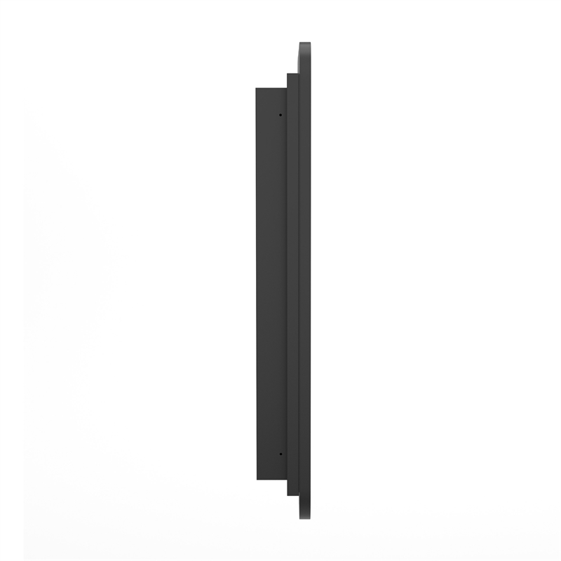 Recessed Bathroom Medicine Cabinet with Beveled Mirror in Black - 24x30